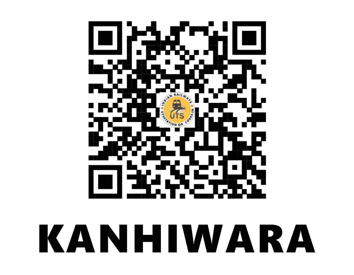 UTS QR Code for KANHIWARA - KWB - SB (MADHYA PRADESH)